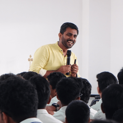 Ajay Basil Varghese organising C-Explore program