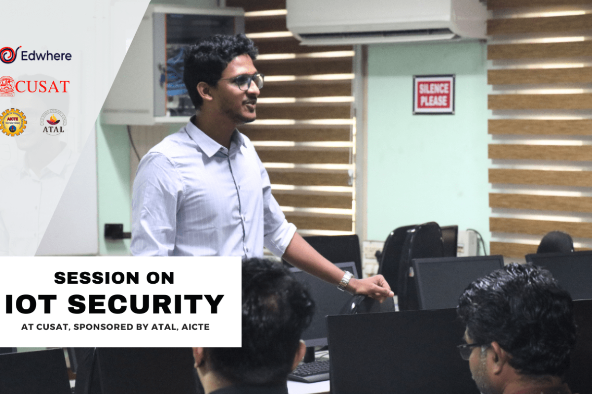 A photograph of IoT Security Session by Edwhere Education at CUSAT sponsored by ATAL, AICTE-3