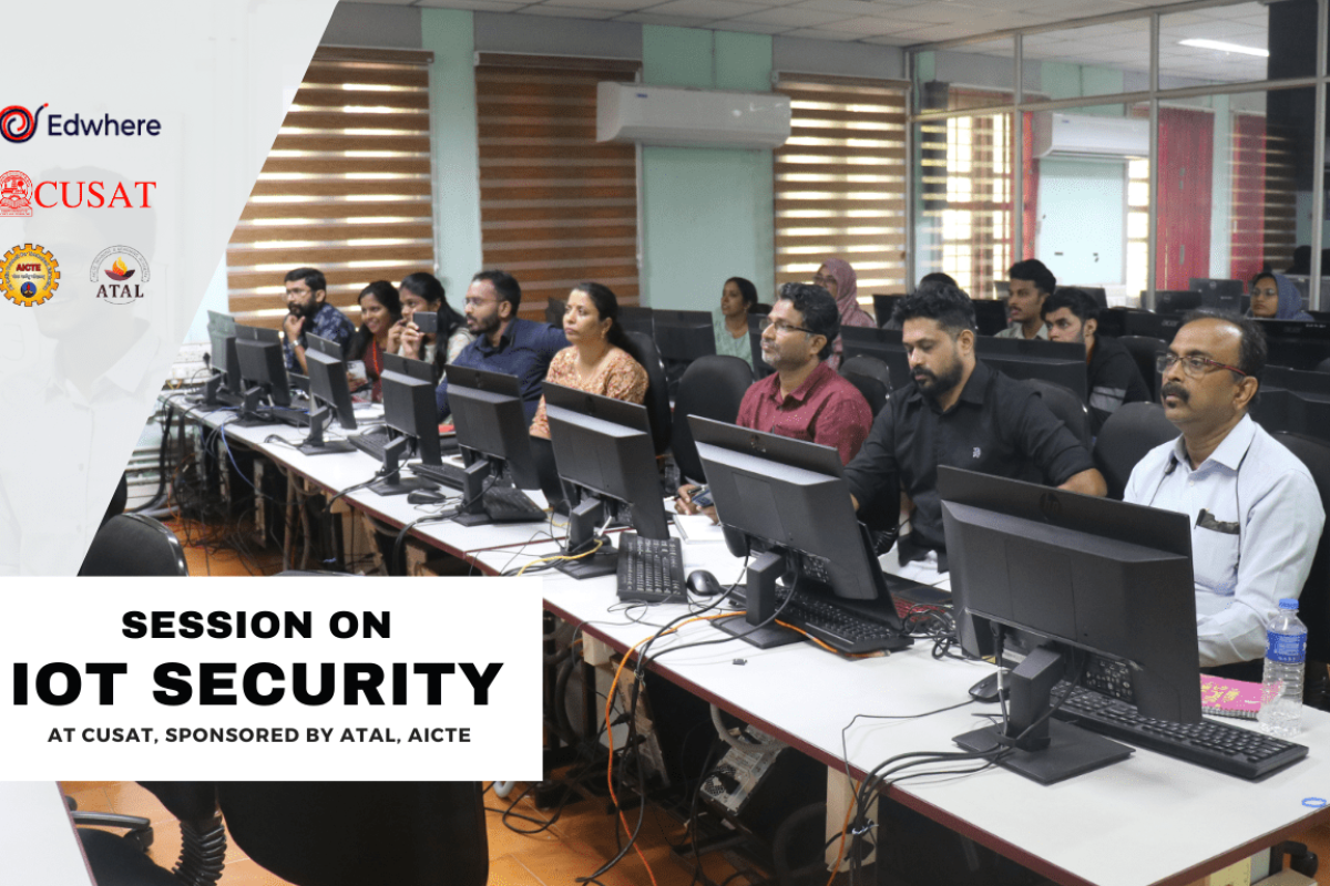 A photograph of IoT Security Session by Edwhere Education at CUSAT sponsored by ATAL, AICTE-4