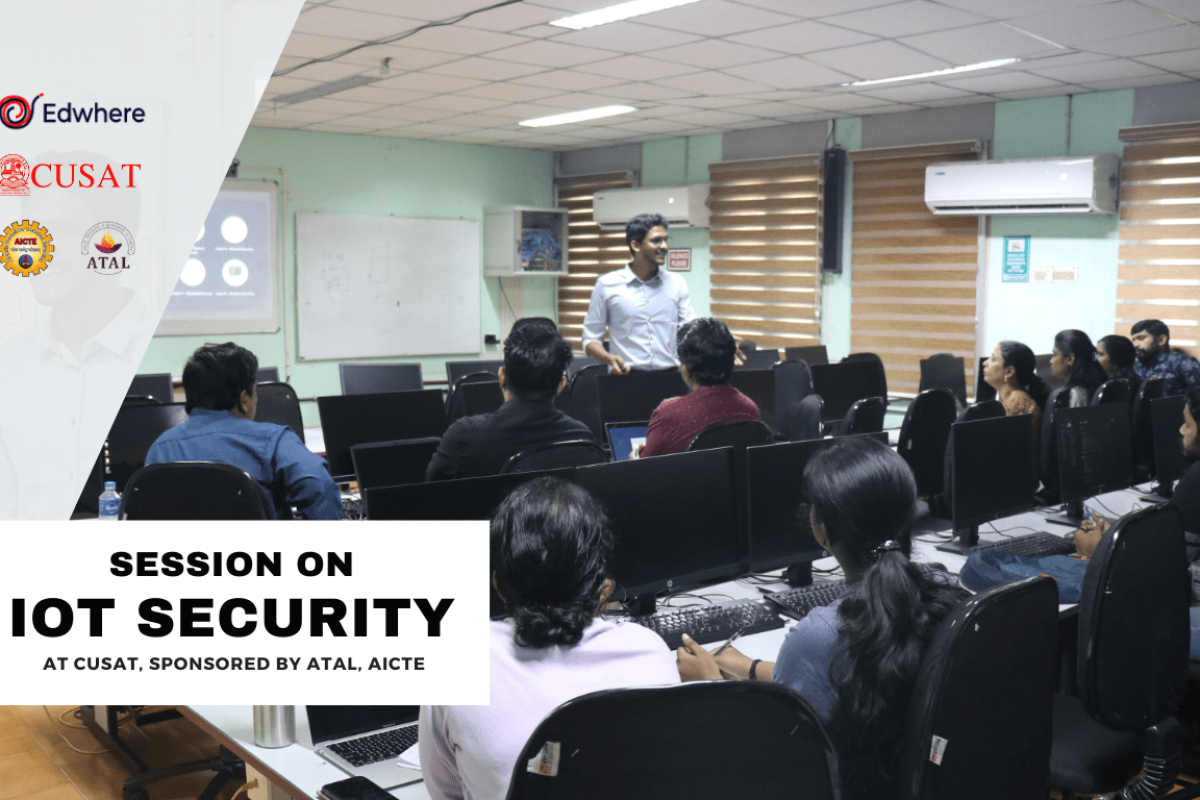 A photograph of IoT Security Session by Edwhere Education at CUSAT sponsored by ATAL, AICTE-6